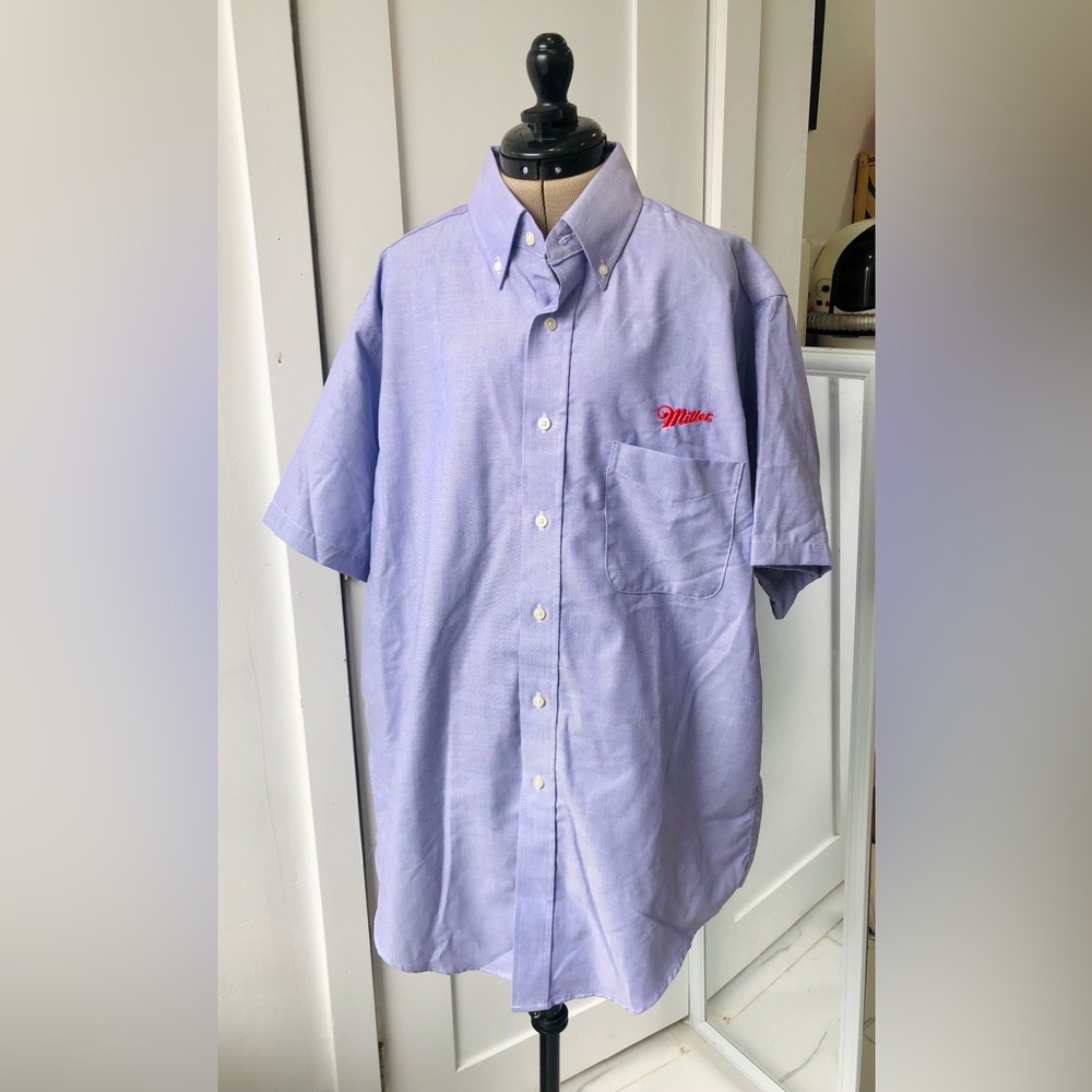 Miller Beer Button Down Short Sleeve